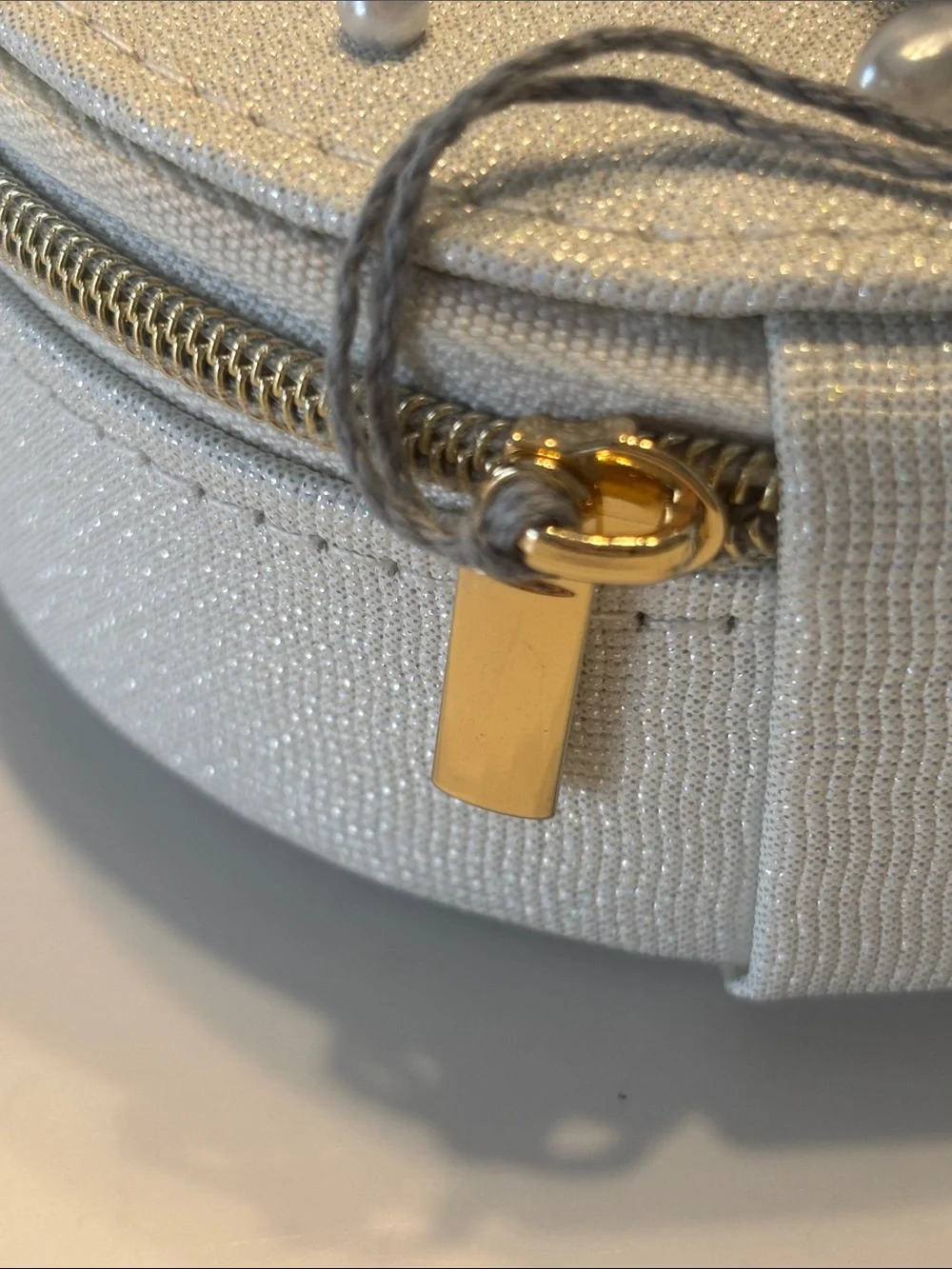 A New Day Round Pearl and Heart Travel Jewelry Organizer